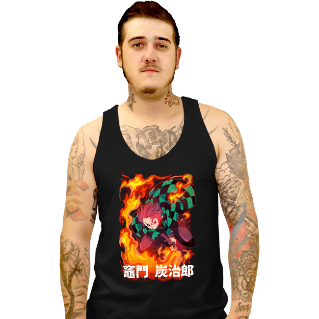 Shirts Tank Top, Unisex / Small / Black Slayer Tanjiro