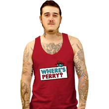 Load image into Gallery viewer, Shirts Tank Top, Unisex / Small / Red Where&#39;s Perry?
