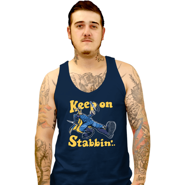 Shirts Tank Top, Unisex / Small / Navy Keep On Stabbin'