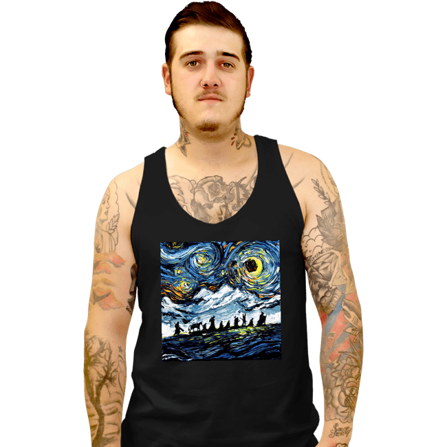 Shirts Tank Top, Unisex / Small / Black Van Gogh Never Met The Fellowship