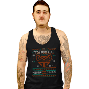 Daily_Deal_Shirts Tank Top, Unisex / Small / Black Happy Replicant Xmas