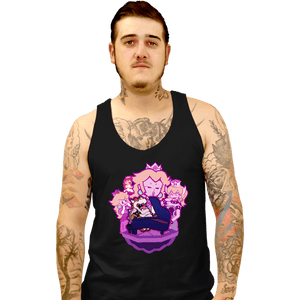 Daily_Deal_Shirts Tank Top, Unisex / Small / Black Peaches!