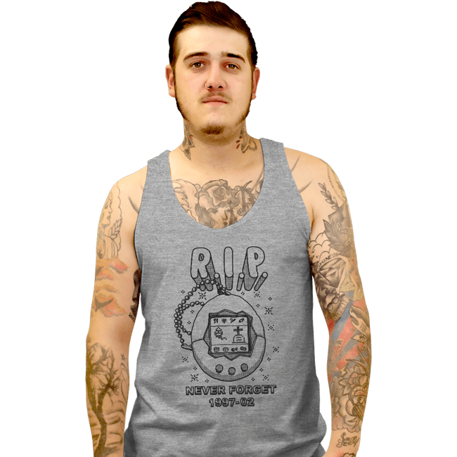 Secret_Shirts Tank Top, Unisex / Small / Sports Grey RIP Tamagotchi