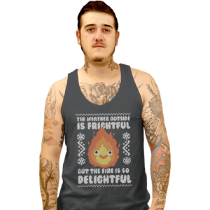 Shirts Tank Top, Unisex / Small / Charcoal Delightful Fire