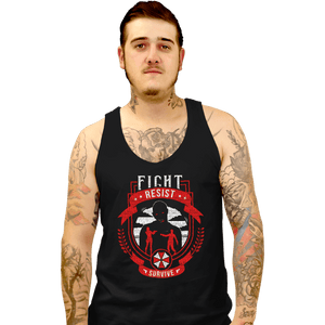 Shirts Tank Top, Unisex / Small / Black Fight, Resist, Survive