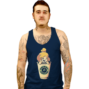 Shirts Tank Top, Unisex / Small / Navy Animal Coffee