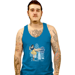 Shirts Tank Top, Unisex / Small / Sapphire Chun White