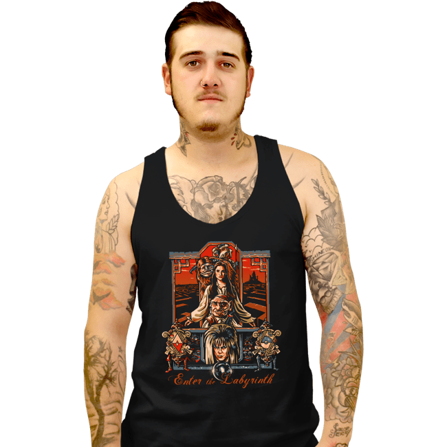 Daily_Deal_Shirts Tank Top, Unisex / Small / Black Enter The Labyrinth 80s