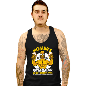 Shirts Tank Top, Unisex / Small / Black Homer's Gym