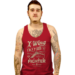 Daily_Deal_Shirts Tank Top, Unisex / Small / Red X-Wing Garage