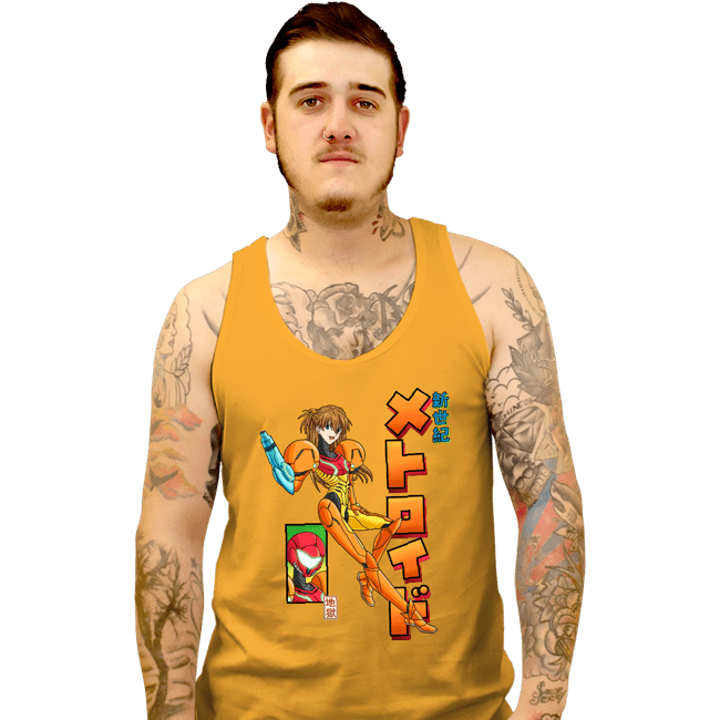 Daily_Deal_Shirts Tank Top, Unisex / Small / Gold Neon Genesis Metroid