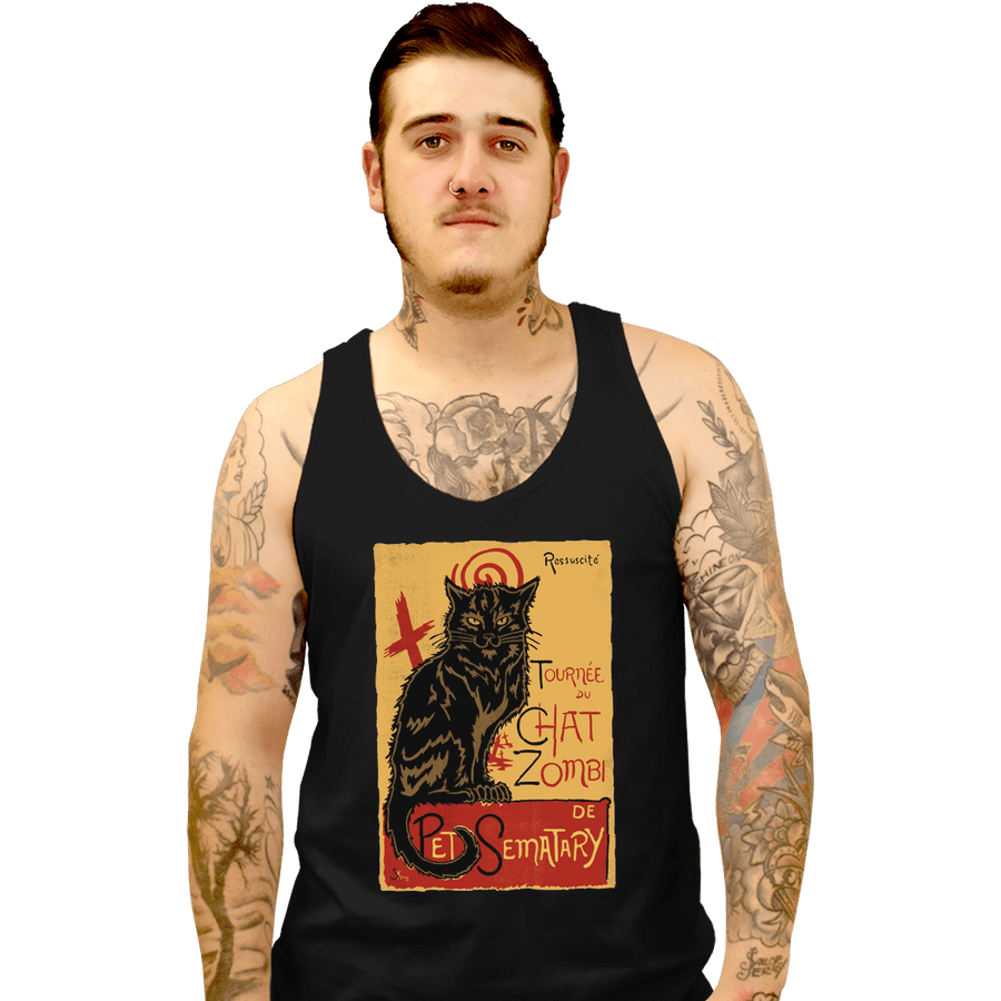 Shirts Tank Top, Unisex / Small / Black Chat Zombi