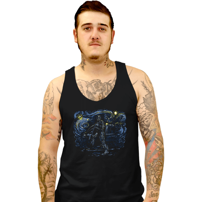 Secret_Shirts Tank Top, Unisex / Small / Black Starry Cop