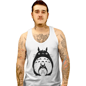 Shirts Tank Top, Unisex / Small / White Totoro Trio