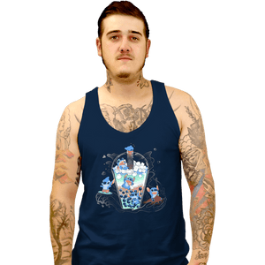 Daily_Deal_Shirts Tank Top, Unisex / Small / Navy Bubble Stitch