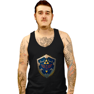 Shirts Tank Top, Unisex / Small / Black Hylian Shield