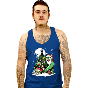 Daily_Deal_Shirts Tank Top, Unisex / Small / Royal Blue Puny God Christmas