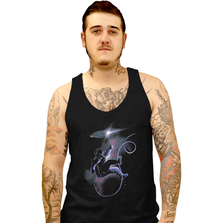 Shirts Tank Top, Unisex / Small / Black Catching Stars