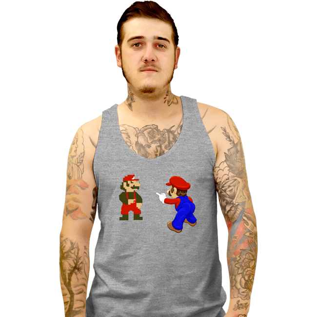 Shirts Tank Top, Unisex / Small / Sports Grey Mario Spider-Meme