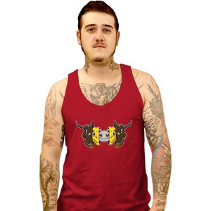 Daily_Deal_Shirts Tank Top, Unisex / Small / Red Digital Courage