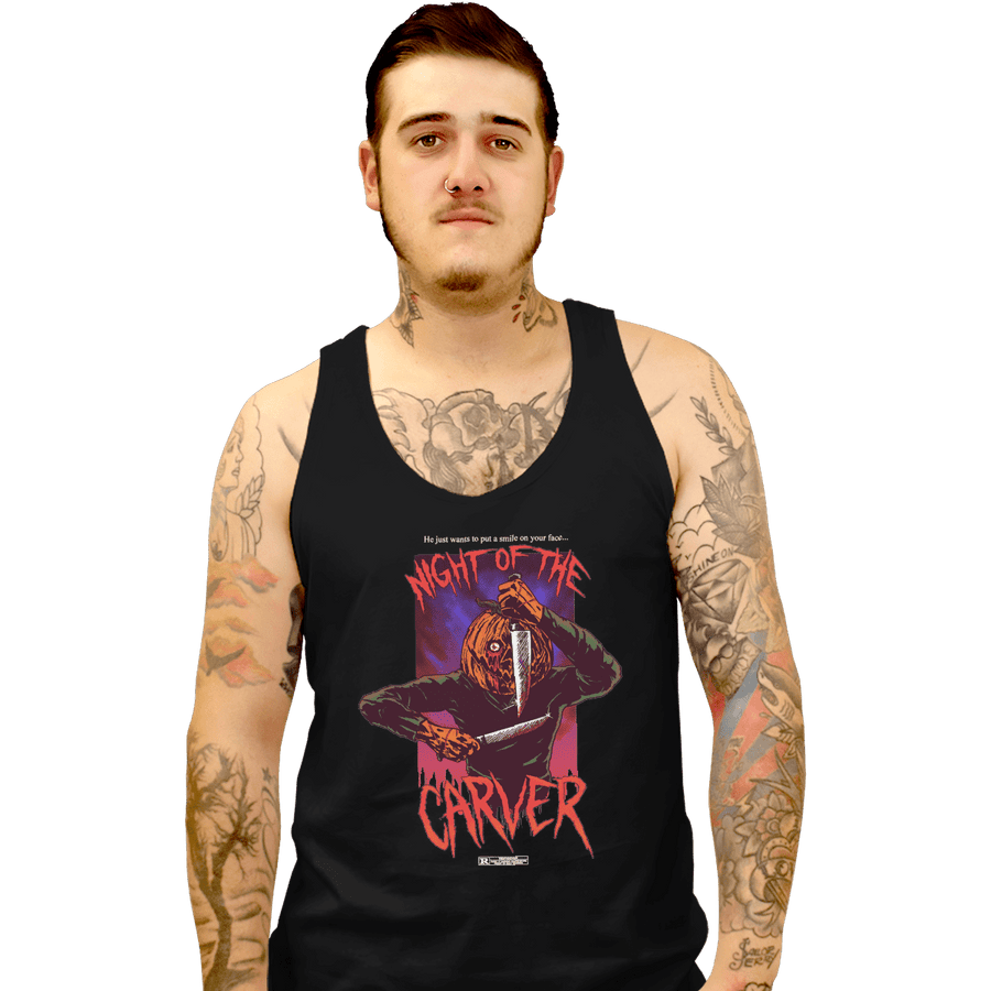 Shirts Tank Top, Unisex / Small / Black Night Of The Carver