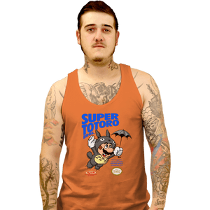 Shirts Tank Top, Unisex / Small / Orange Super Totoro Bros