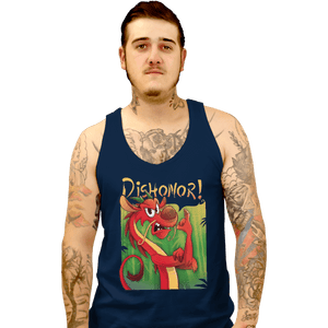 Shirts Tank Top, Unisex / Small / Navy Dishonor On You
