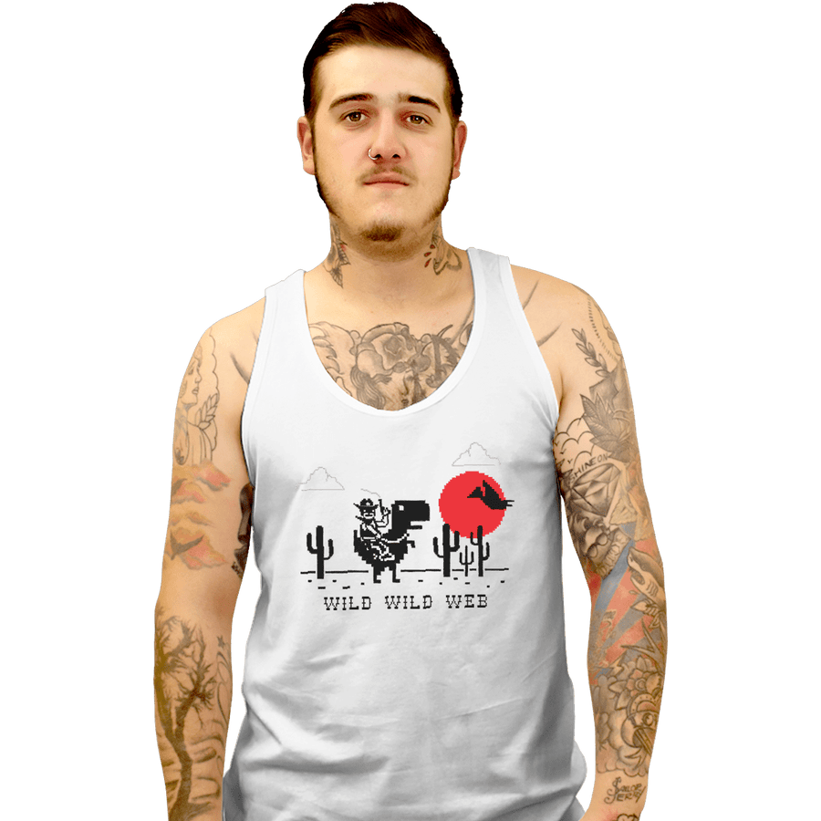 Shirts Tank Top, Unisex / Small / White Wild Wild Web