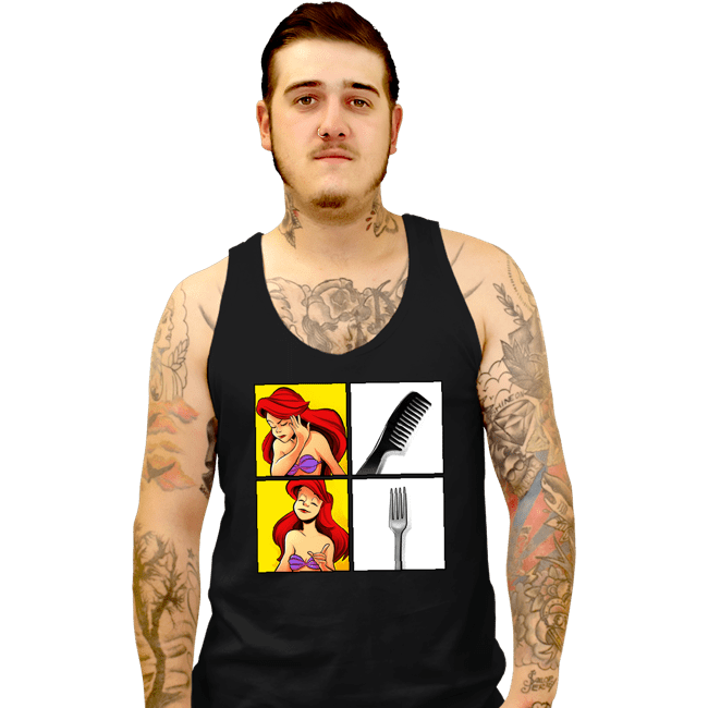 Shirts Tank Top, Unisex / Small / Black Mermaid Approves The Dinglehopper