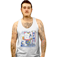 Load image into Gallery viewer, Shirts Tank Top, Unisex / Small / White Lucky Cat Coffee Shop
