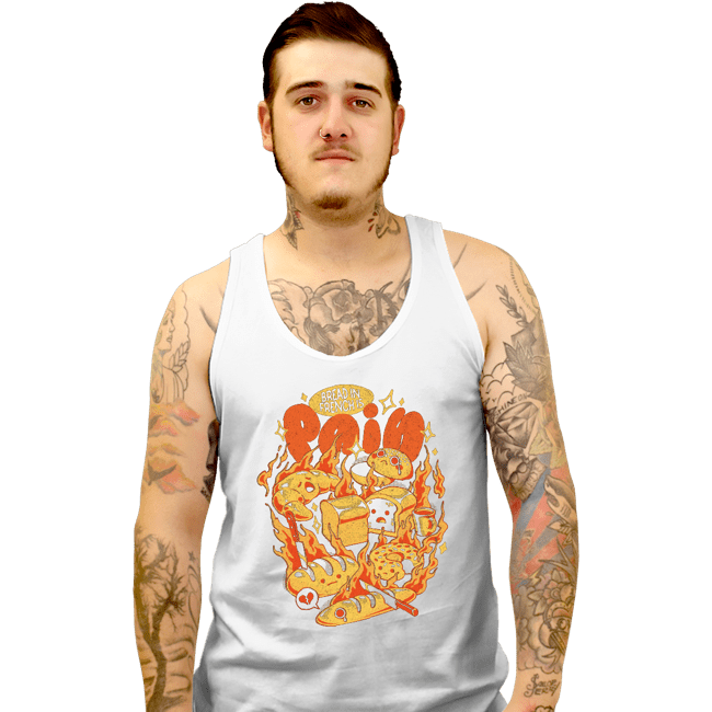 Last_Chance_Shirts Tank Top, Unisex / Small / White Bread Is Pain