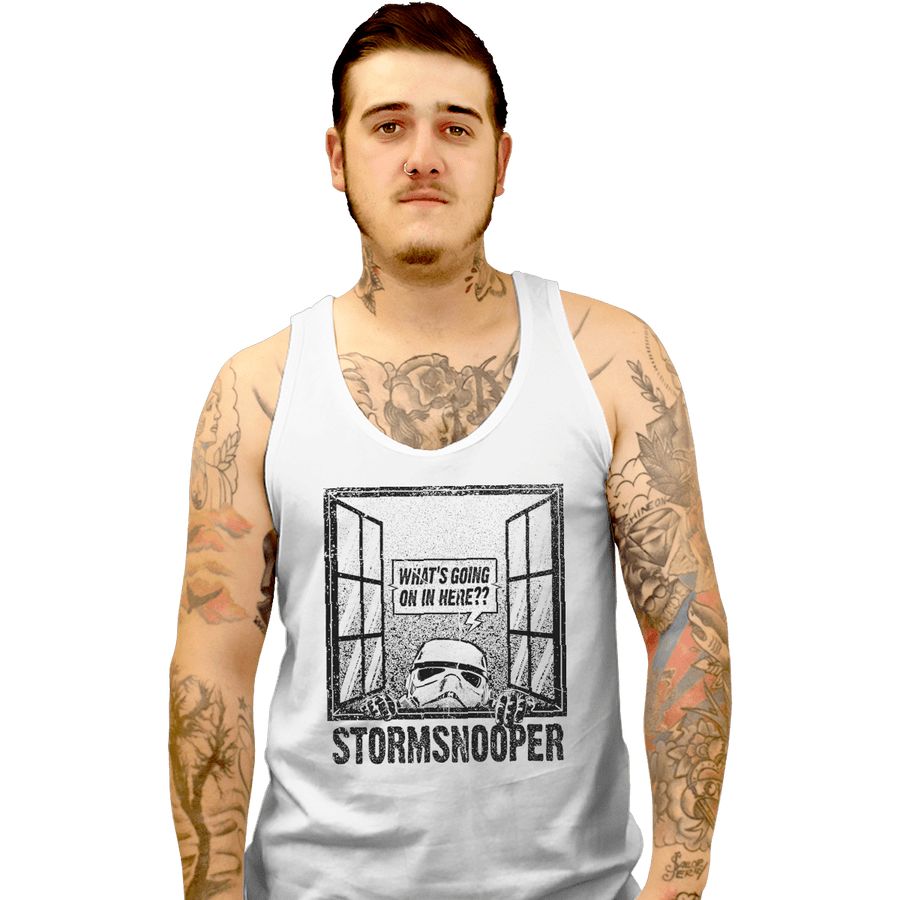 Shirts Tank Top, Unisex / Small / White Storm Snooper