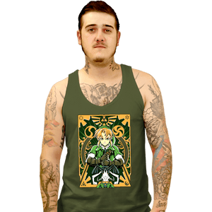 Daily_Deal_Shirts Tank Top, Unisex / Small / Military Green Ocarina Link