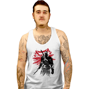 Shirts Tank Top, Unisex / Small / White The Witcher Sumi-e