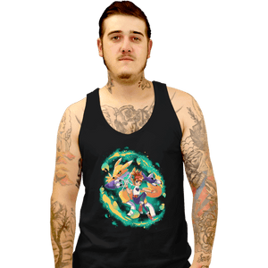 Daily_Deal_Shirts Tank Top, Unisex / Small / Black Digital Fox