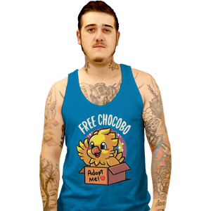 Shirts Tank Top, Unisex / Small / Sapphire Adopt A Chocobo