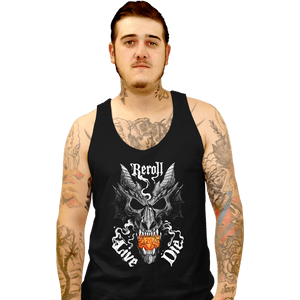 Daily_Deal_Shirts Tank Top, Unisex / Small / Black Dragon Skull Dice