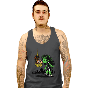 Daily_Deal_Shirts Tank Top, Unisex / Small / Charcoal Spidey Style
