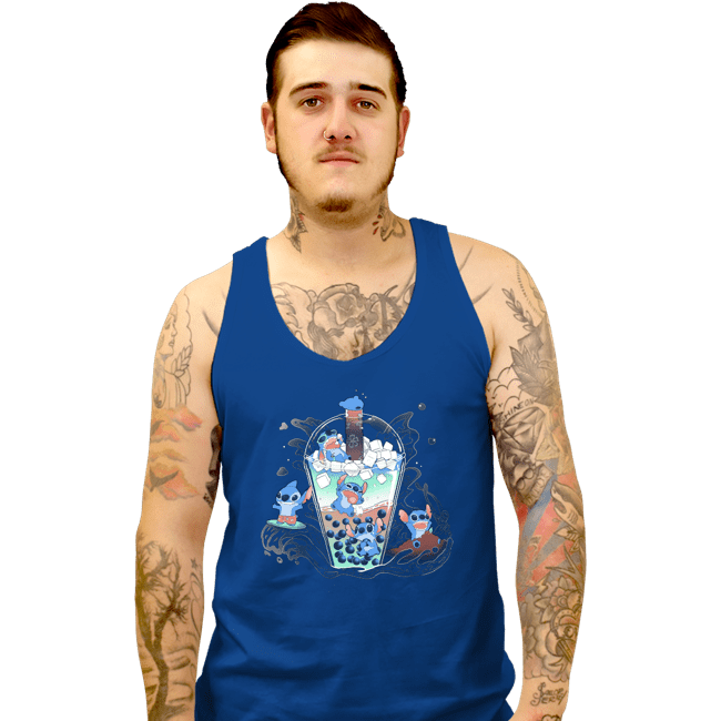 Secret_Shirts Tank Top, Unisex / Small / Royal Blue Boba Stitch