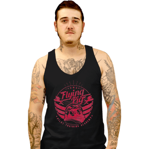 Shirts Tank Top, Unisex / Small / Black Flying Pig