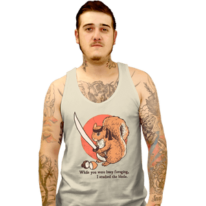 Daily_Deal_Shirts Tank Top, Unisex / Small / White Squirrel Blade
