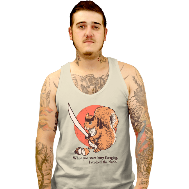 Daily_Deal_Shirts Tank Top, Unisex / Small / White Squirrel Blade