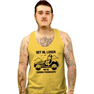 Daily_Deal_Shirts Tank Top, Unisex / Small / Gold Mean Uncle Pennybags