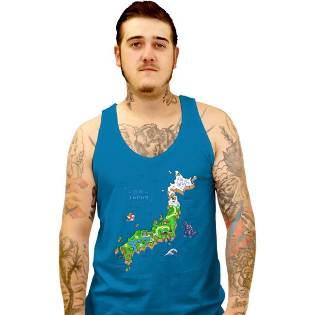 Secret_Shirts Tank Top, Unisex / Small / Sapphire Super Japan World Map