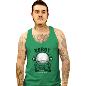 Shirts Tank Top, Unisex / Small / Sports Grey Robot Depreciation Society