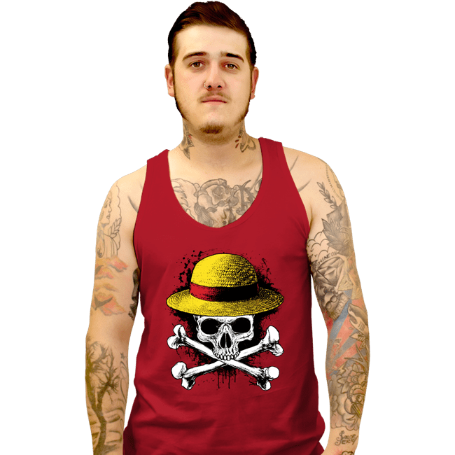 Secret_Shirts Tank Top, Unisex / Small / Red Skeleton Mugiwara
