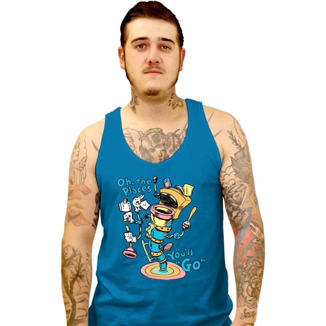 Secret_Shirts Tank Top, Unisex / Small / Sapphire Oh The Places