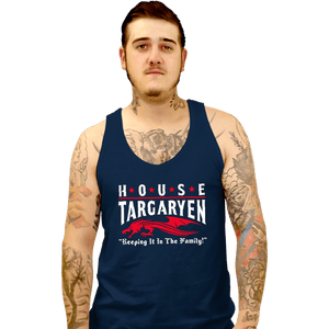 Daily_Deal_Shirts Tank Top, Unisex / Small / Navy House Targaryen