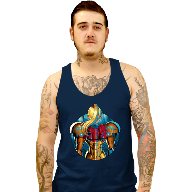 Daily_Deal_Shirts Tank Top, Unisex / Small / Navy Galactic Autumn