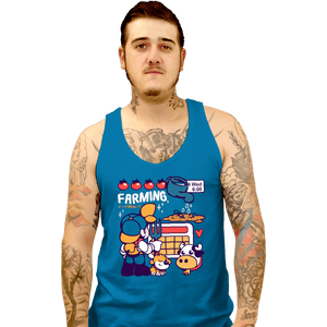 Shirts Tank Top, Unisex / Small / Sapphire Farmer Days